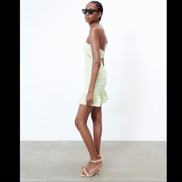 Zara Linen Blend Floral Print Dress | Women’s Size XS - Picture 4 of 16